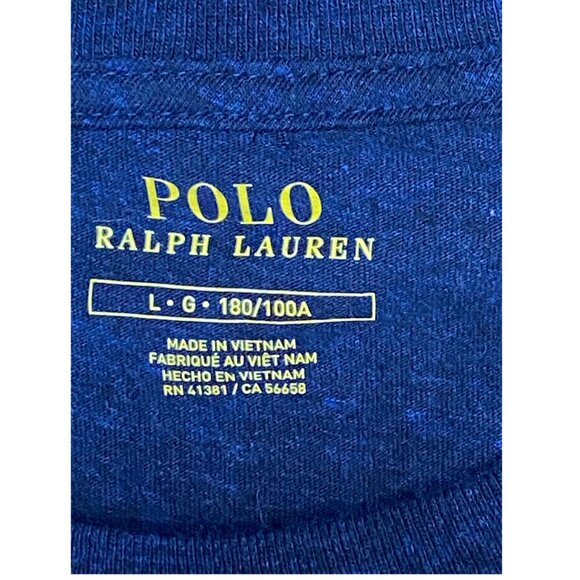 POLO RALPH LAUREN CLASSIC TEE T-SHIRT NAVY LARGE LIKE NEW - Picture 5 of 5